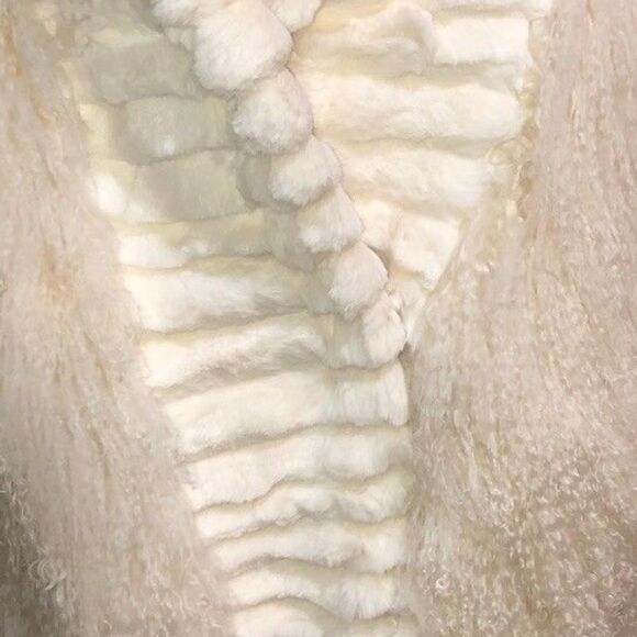 Unique Gorgeous Cream Mongolian Tibetan‎ Lamb Coat - Picture 8 of 8